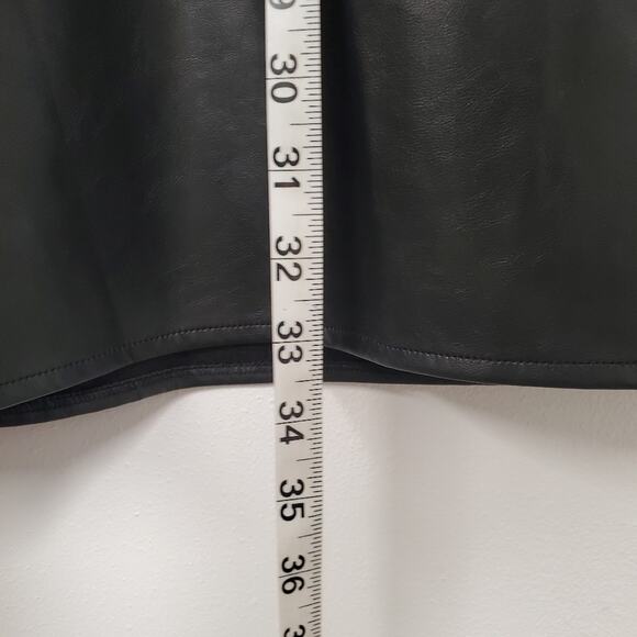 En Saison Lana Vegan Leather Mini Dress Medium Black Witch Goth Event Party - Picture 9 of 11